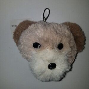 Brown Puppy Dog SOFT Plush Keychain Backpack Clip Stuffed Animal Toy wTAG